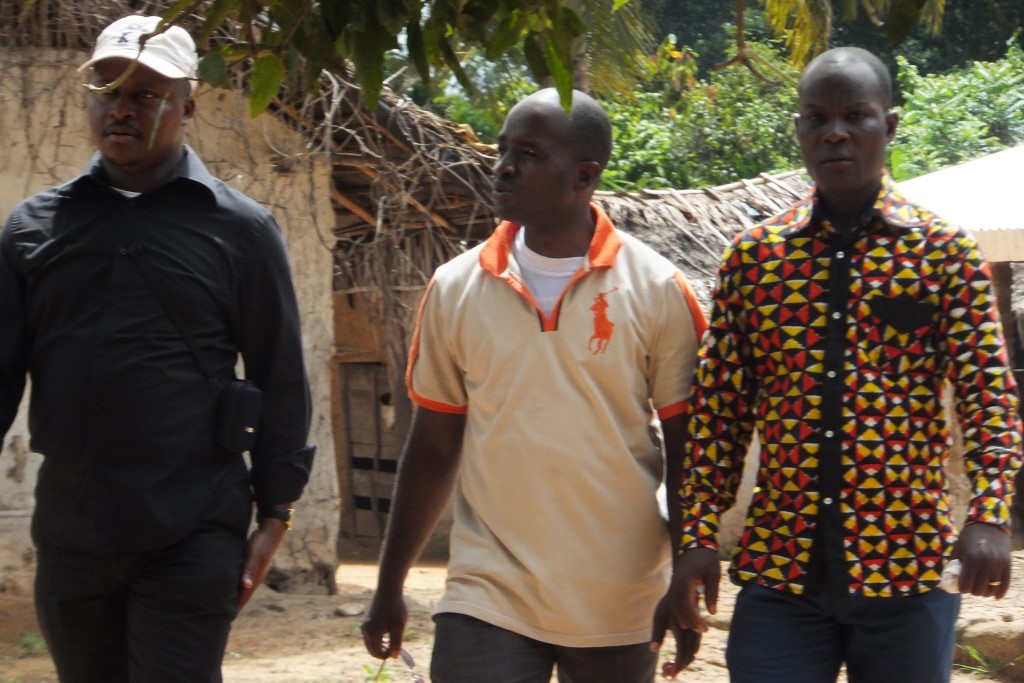 Het Ivoriaanse leidersteam, v.l.n.r. Jean-Christophe, Philippe en Charles