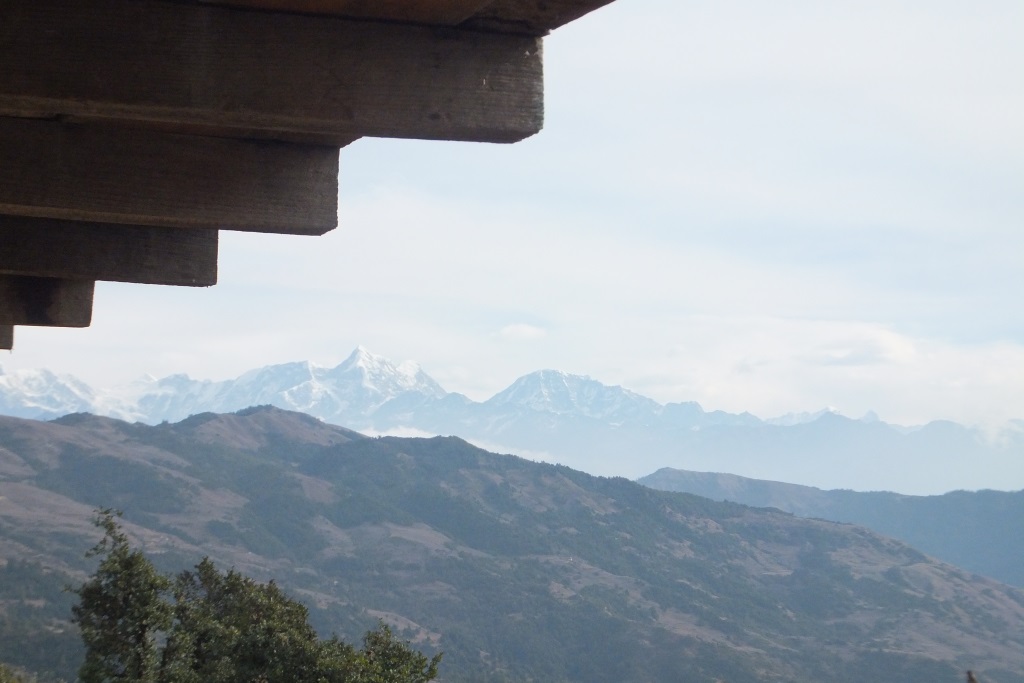 Himalaya bergrange - de hoogste top hier is de Gaurishankar (7135 m.).