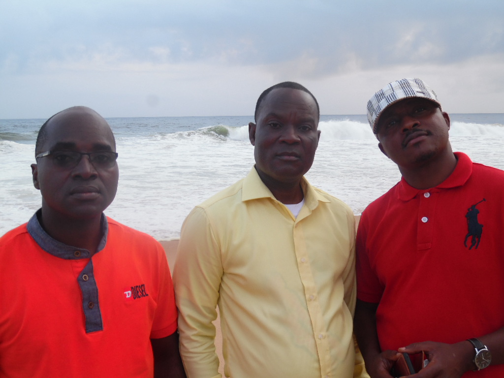 team in Ivoorkust (v.l.n.r. Philippe, Charles, Jean-Christophe).