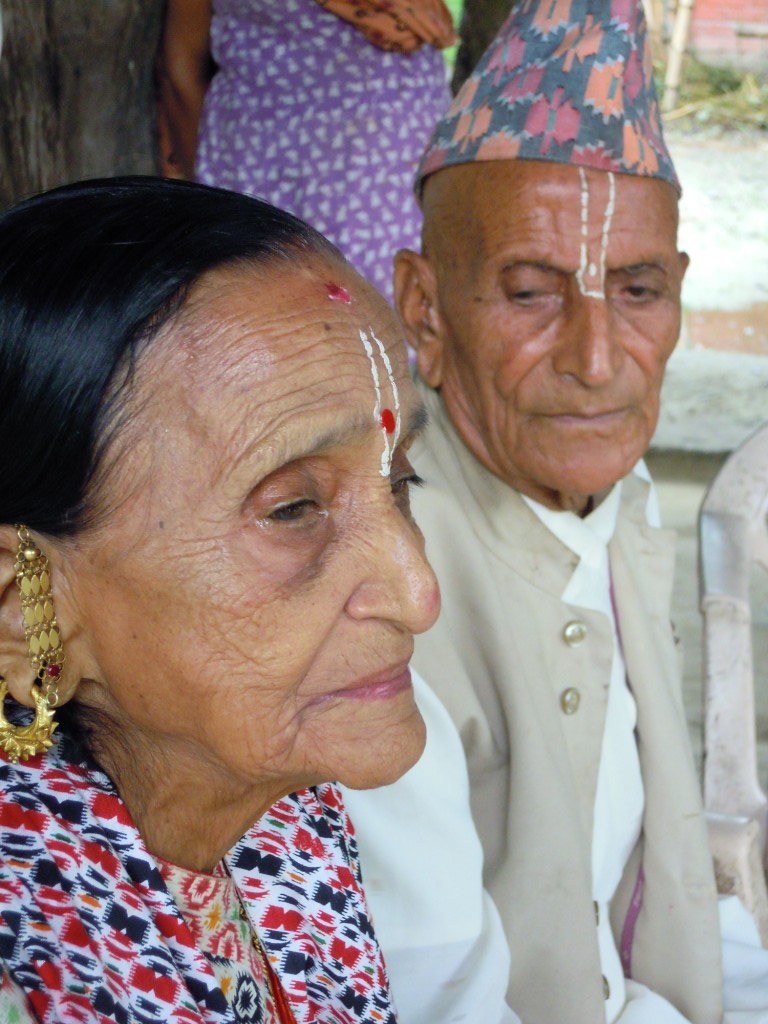 oude vrienden uit Balamvita (beiden 92 jaar)